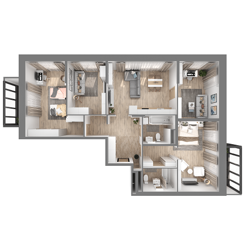 4-комнатные